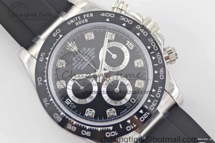 1218 Breathable Daytona 116519 SS TWF 1:1 Best Edition 904L Steel Black Diamonds Dial on Oysterflex Strap A 2413